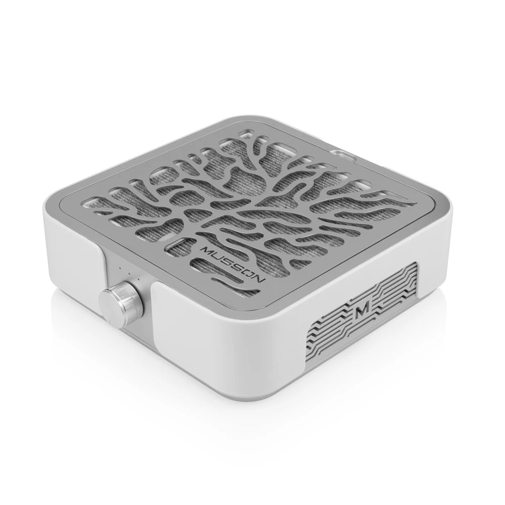 Профессиональная Маникюрная/педикюрная настольная вытяжка MUSSON X3 72W, серебро
