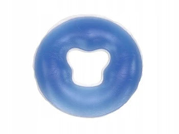 Silicone gel pad for massage tables with face hole, blue