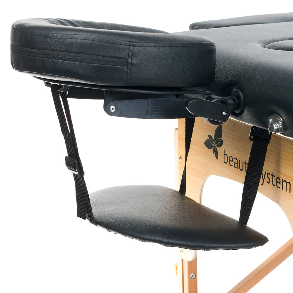 BeautySystem Klappbare Massageliege COMFORT 10, Schwarz