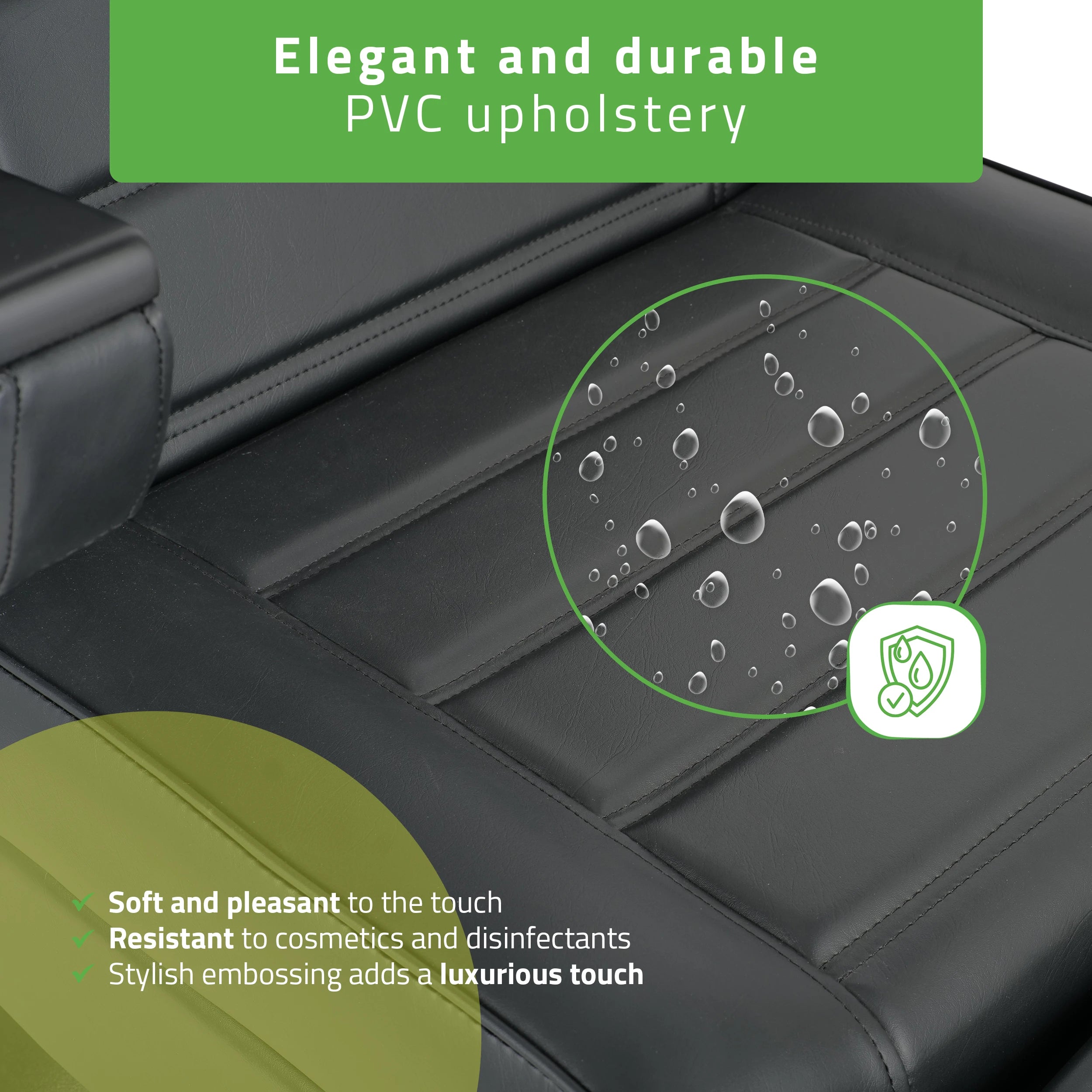 Elektriskā kosmetoloģijas krēsls - kušete Leo PRO 4 Comfy Base k515, melna