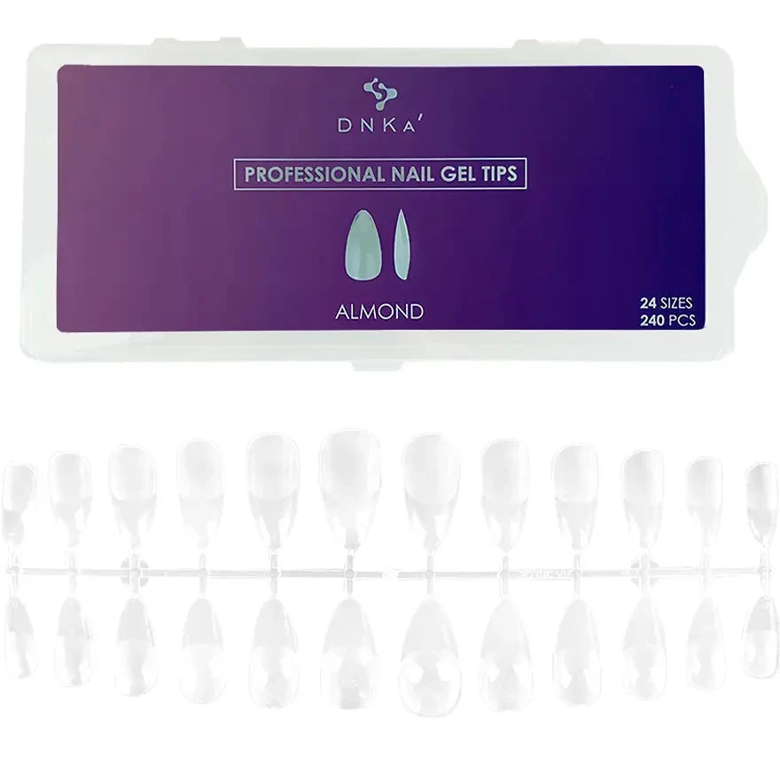 Gel tips for nail extension  PROFESSIONAL NAIL GEL TIPS "DNKa", ALMOND 240 шт.