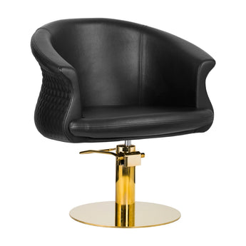 Hairdressing chair GABBIANO VERSAL GOLD BLACK