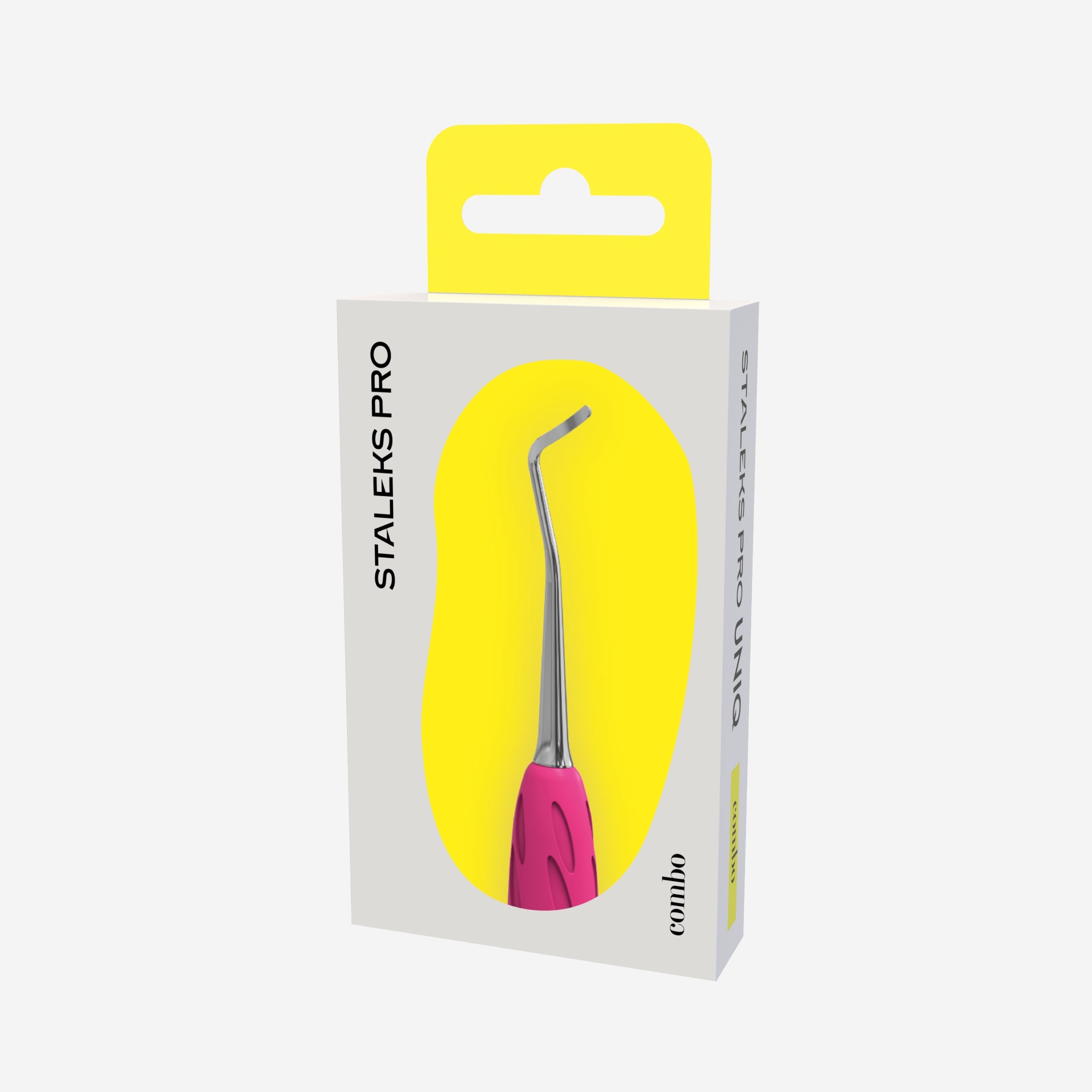 Staleks UNIQ 32 Combo Pusher Arbeitsteil (Kürette, rechts gebogen), Rosa
