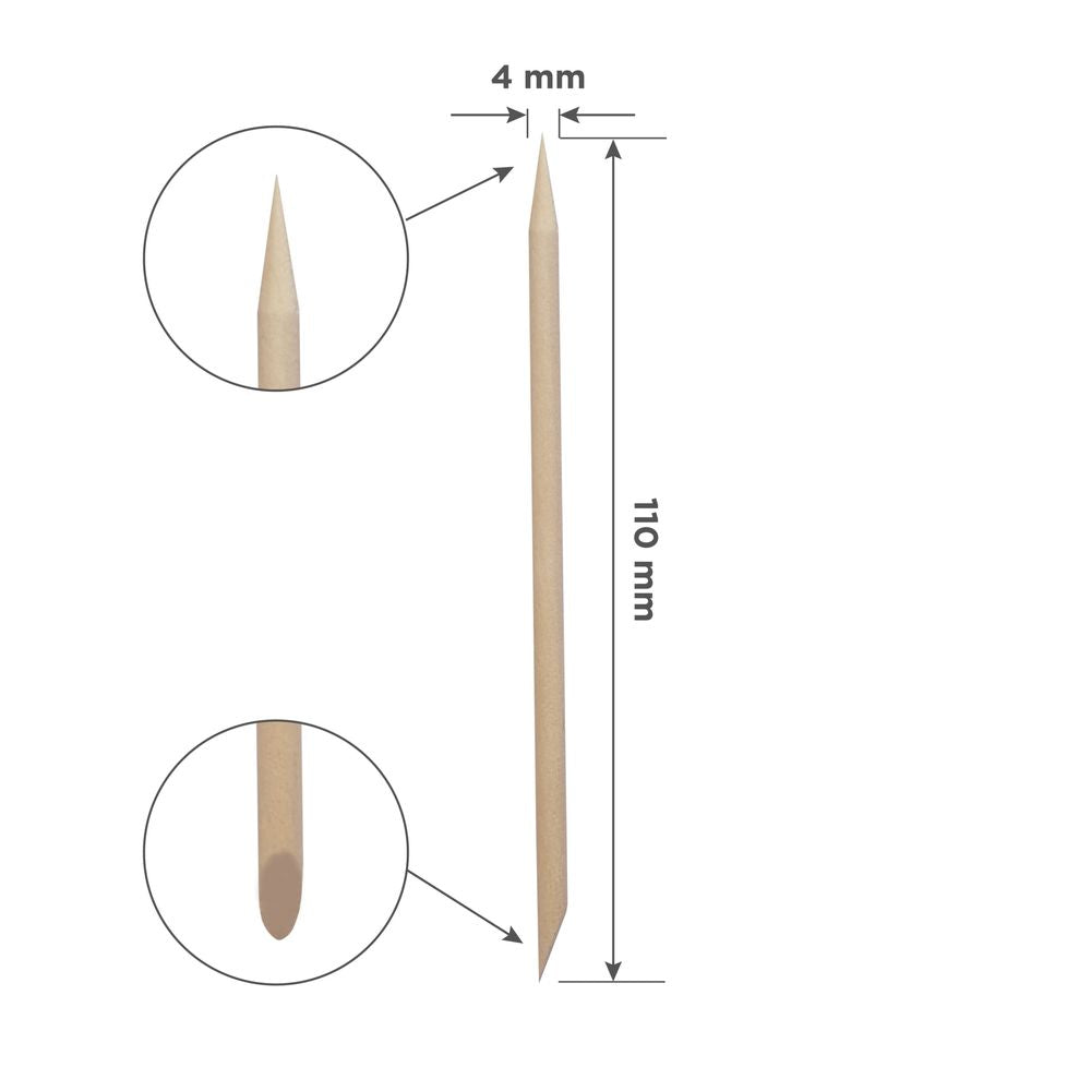 Staleks Apelsīnu nūjiņa EXPERT koka, 110 mm (100 gab.)