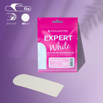 Foot replaceable file kit, white, 180 gritt, 30 pcs. (DFE-10-180)