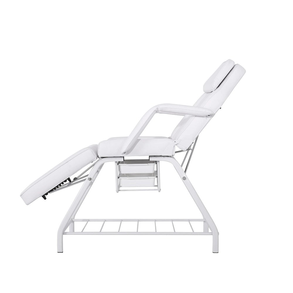 DOMIX – Esthetic chair, upholstered in PVC white color.