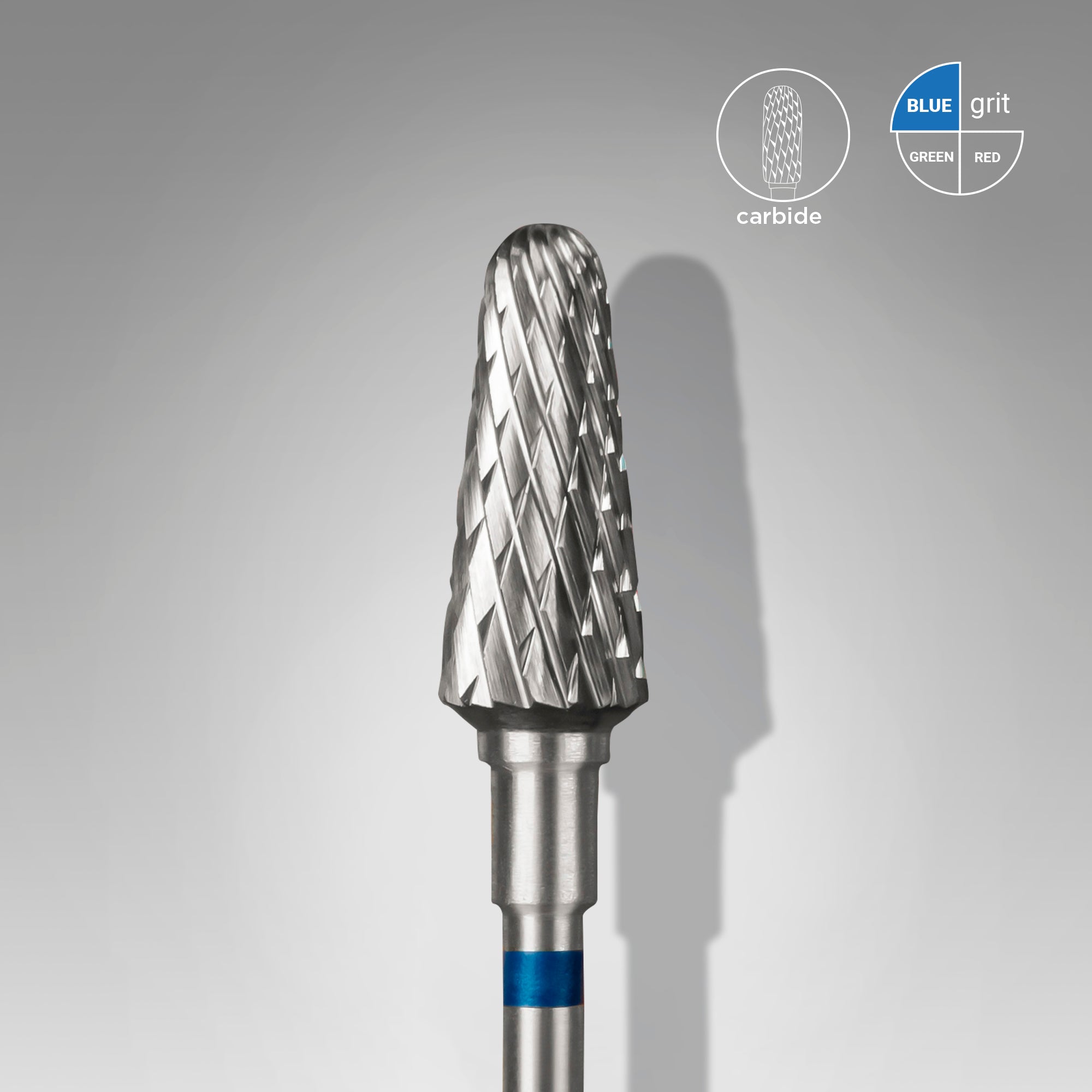 Staleks Karbīda frēzes uzgalis nošķelts konuss zils EXPERT, diametrs 6 mm / darba daļa 14 mm