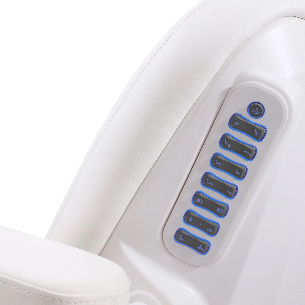 GIR + – Electric aesthetic chair with 4 independent motors, upholstered in white PU, equipped with a heating system.
