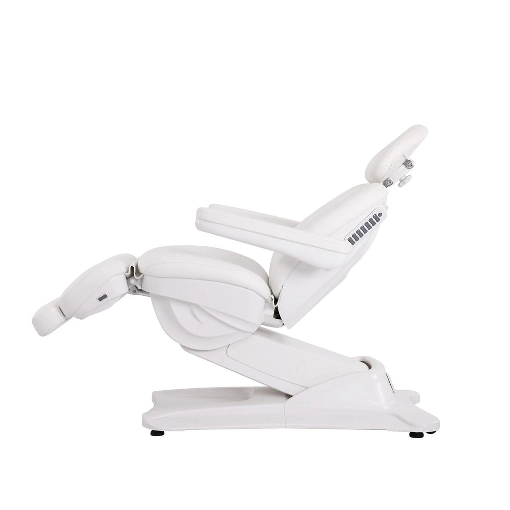 GIR – Electric aesthetic chair with 4 independent motors, upholstered in white PU.