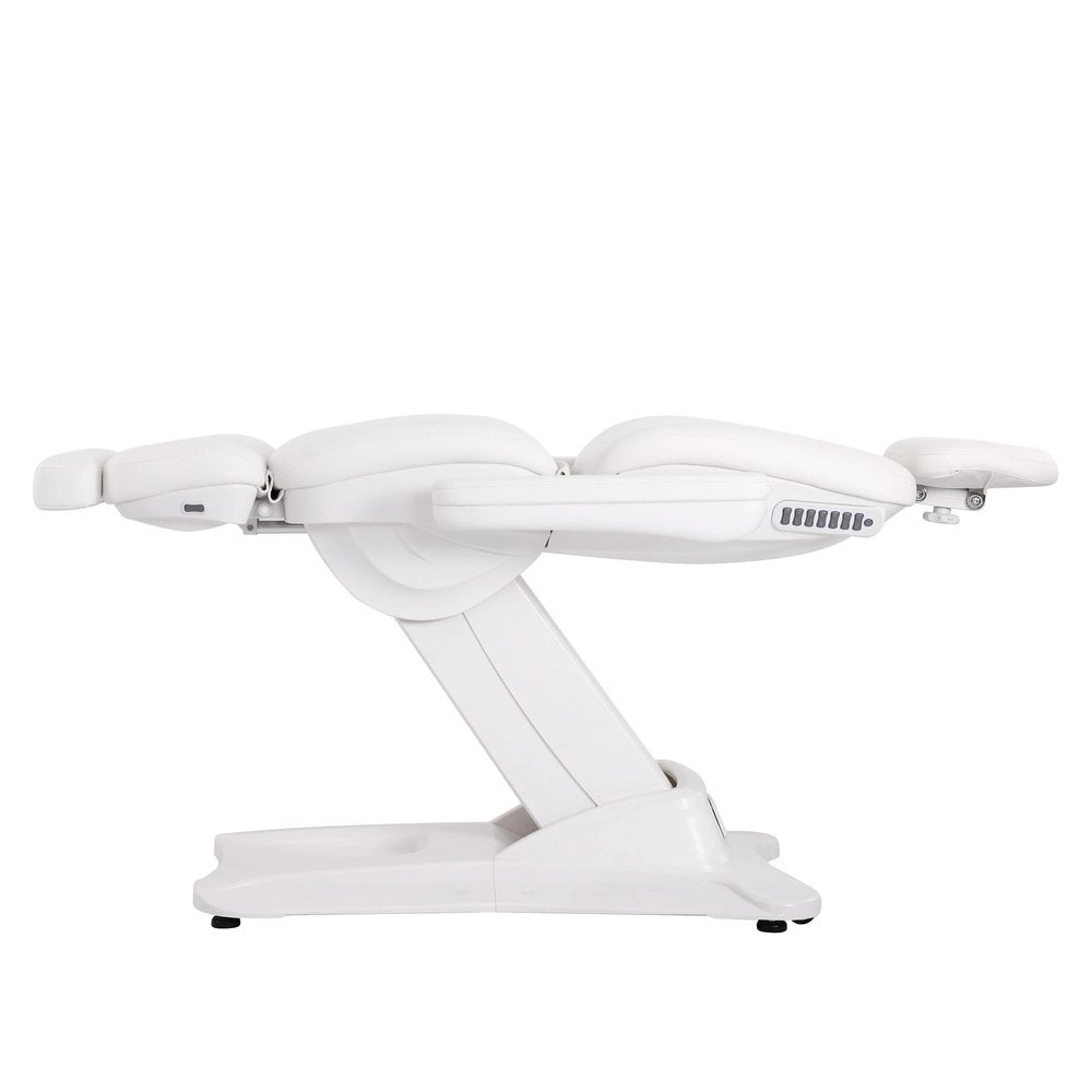 GIR – Electric aesthetic chair with 4 independent motors, upholstered in white PU.
