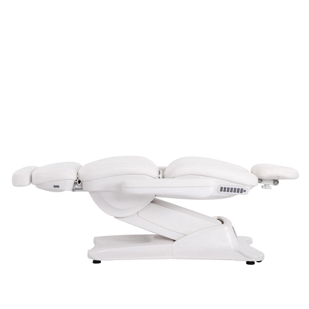 GIR – Electric aesthetic chair with 4 independent motors, upholstered in white PU.
