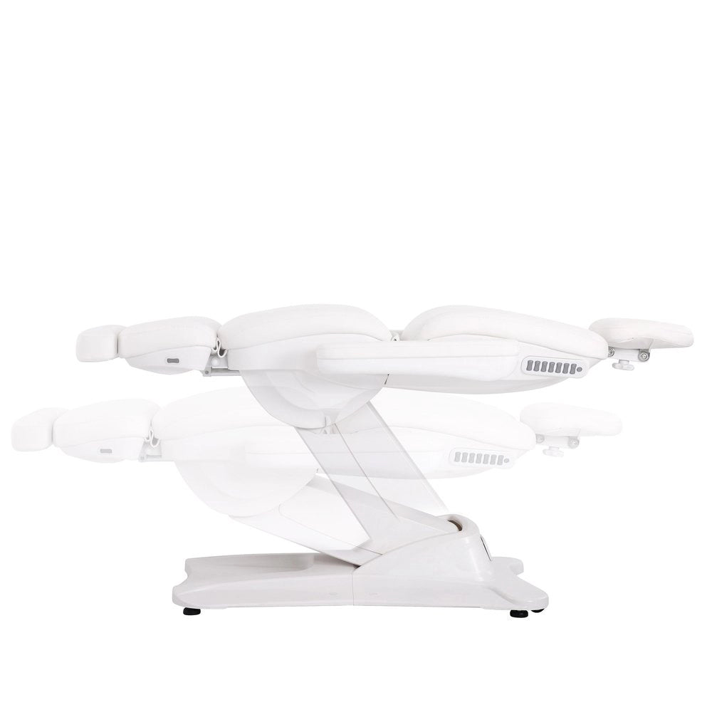 GIR – Electric aesthetic chair with 4 independent motors, upholstered in white PU.