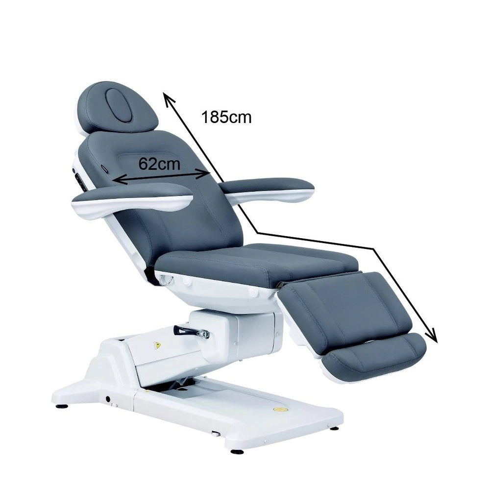 SIMUS + – Electric aesthetic chair with 4 independent motors, upholstered in PU Gray color.