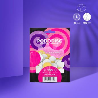 Staleks Expert 25 Pododisc L Adhezīvās pedikīras diska virsmas, 100 grīdu, 25 mm (50 gab.)