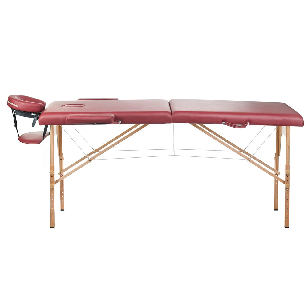 Sulankstomas masažo stalas COMFORT 10, bordo