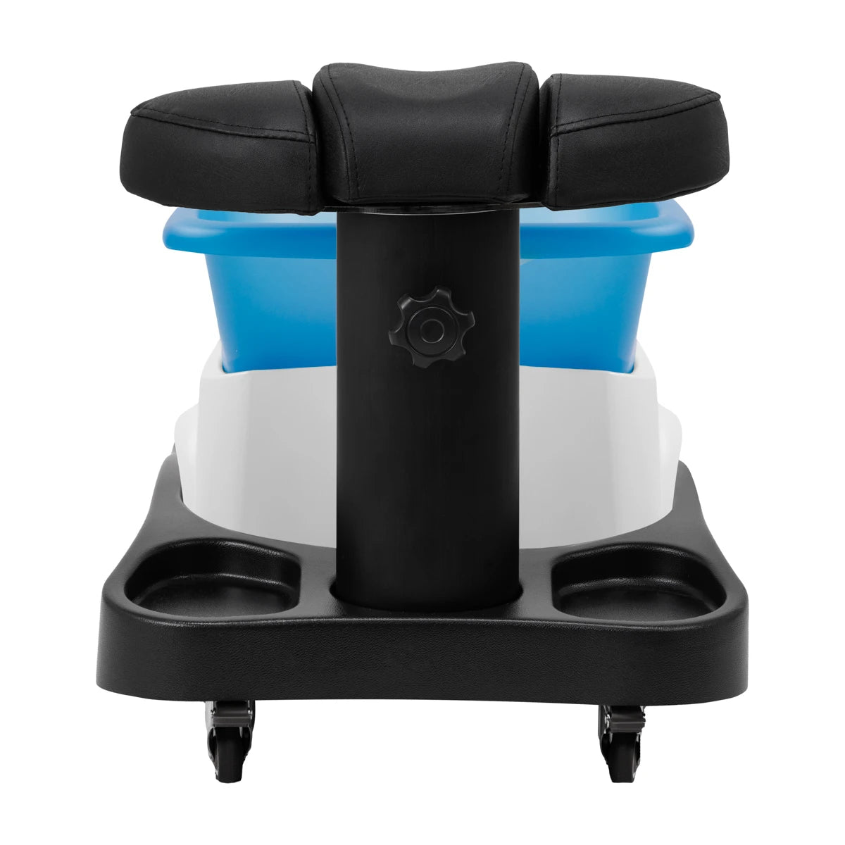 Azzurro shower tray with massager and black trolley