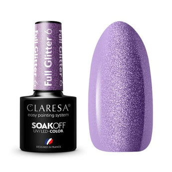 Claresa hibridinis nagų lakas FULL GLITTER 6, 5 ml