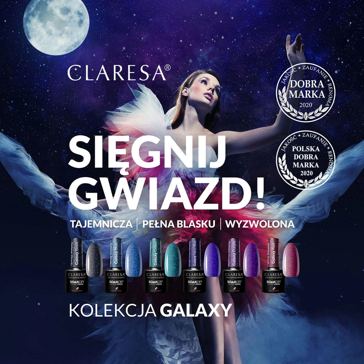 Claresa Gellack GALAXY RED, 5 ml