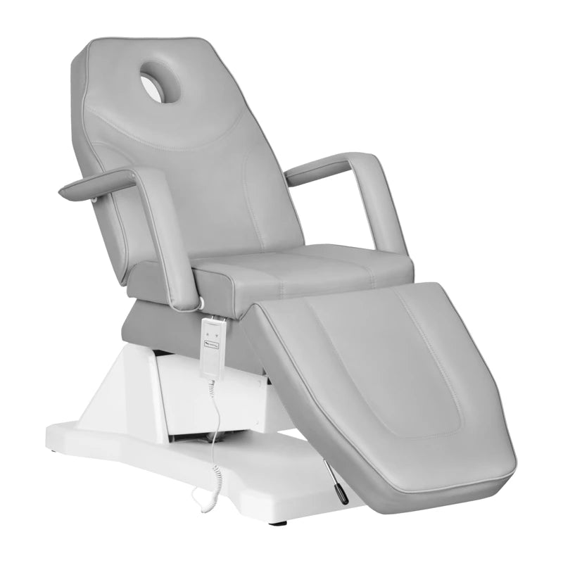Kosmetoloģijas krēsls - kušete SOFT, 1 motors, pelēka