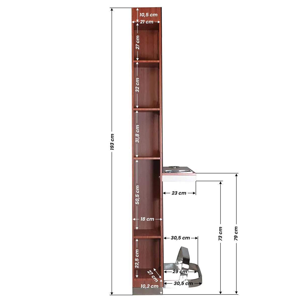 Парикмахерская консоль b058 cherry