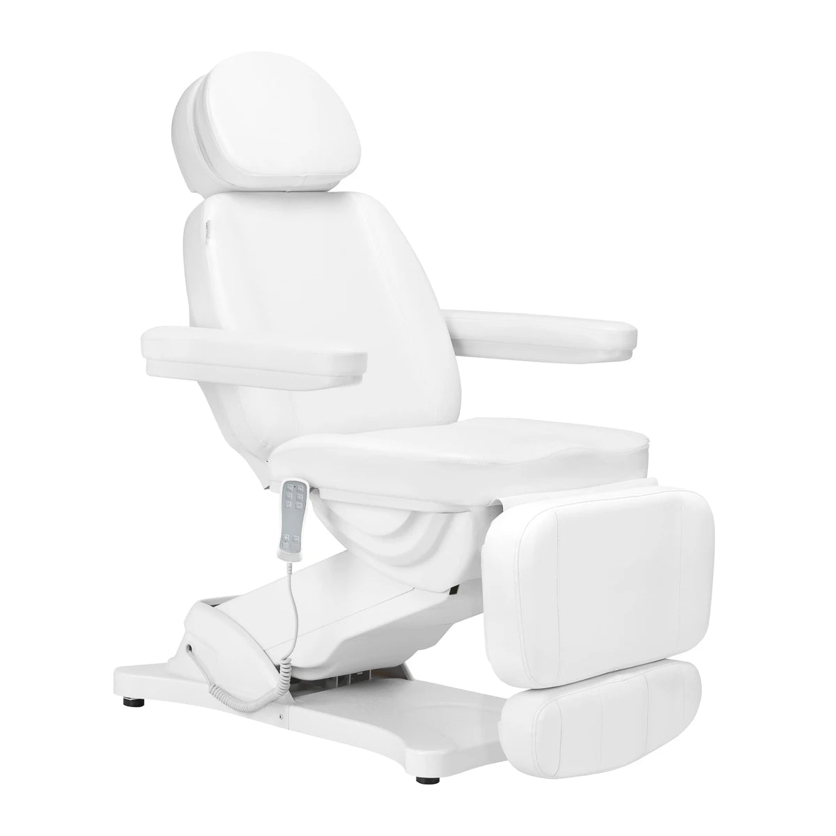Kosmetoloģijas krēsls - kušete SILLON CLASSIC, 3 motori, ar sildīšanu, balts