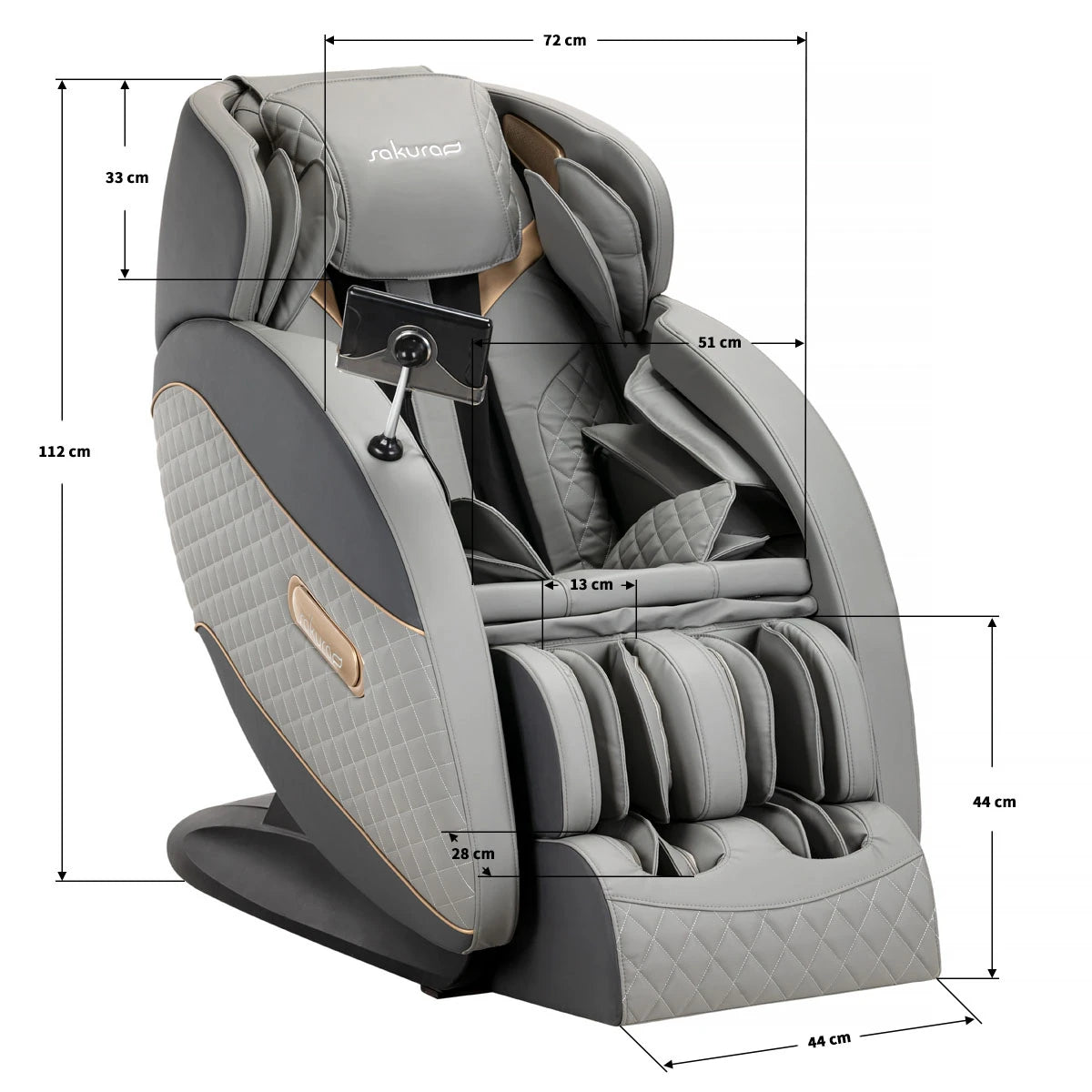 Sakura massagebrikse Standard 801, grå