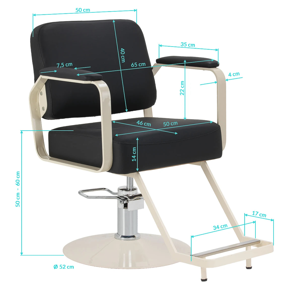 Hairdressing chair Omega Aurora black