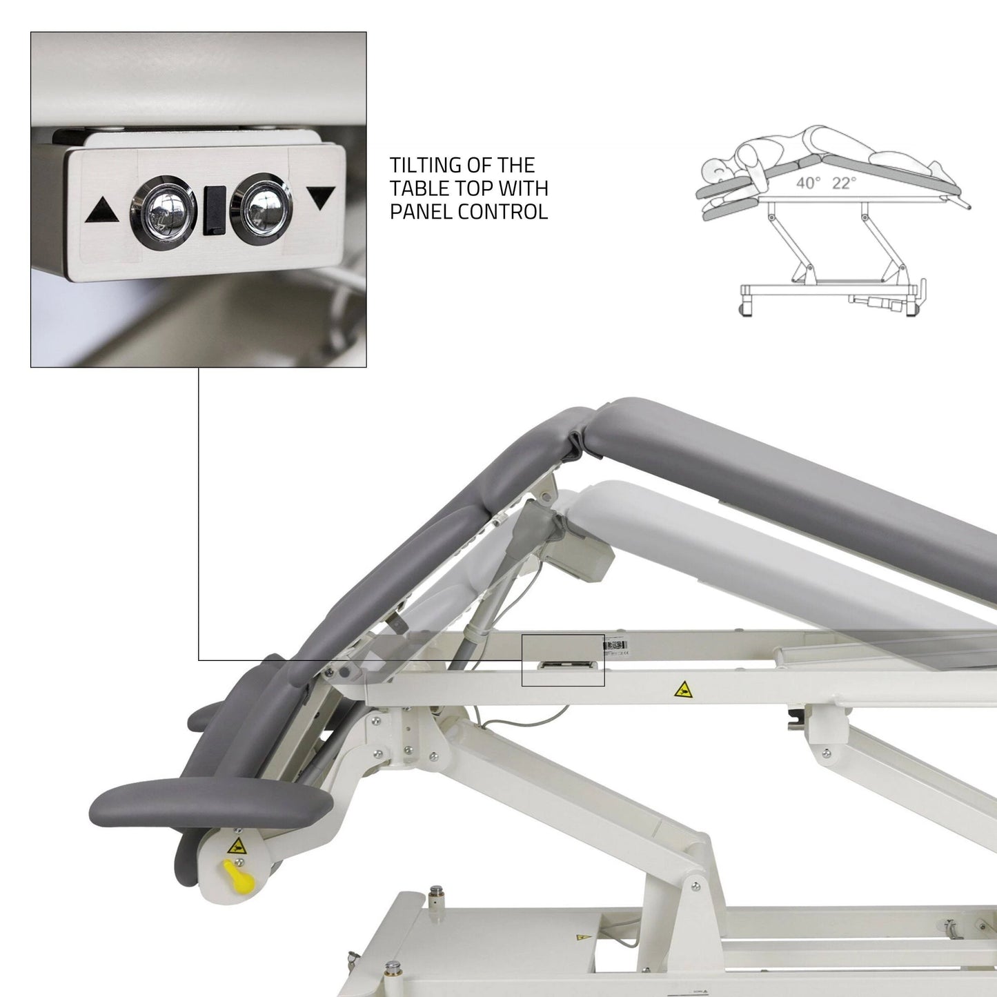 Stationary table de massage Evero X7 ERGO doux Touch K622 gris