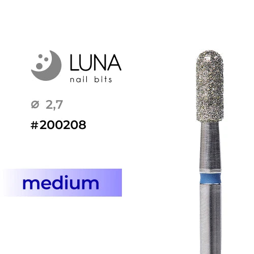 Luna Bits Teemant otsik ümar silinder (mikrofon) 2,7-7 mm, sinine, keskmine terituse aste