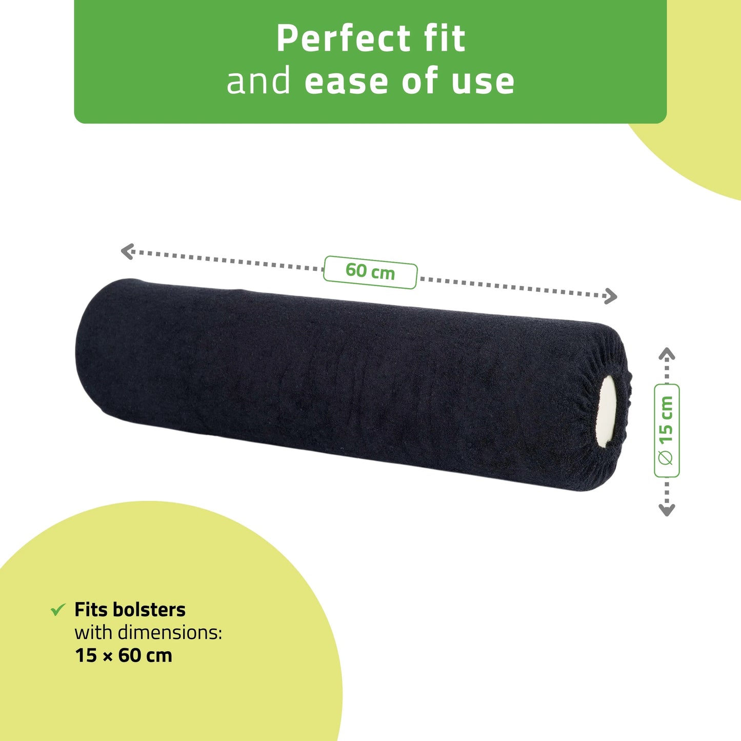 Froteest käetugi kate, 15 × 60 cm, must