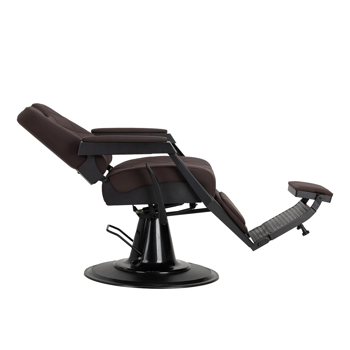 Gabbiano Barberstuhl Bruno, Braun mit schwarzem Rahmen