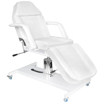 Hydraulic Beauty bed-couche BASIC 210, white on wheels