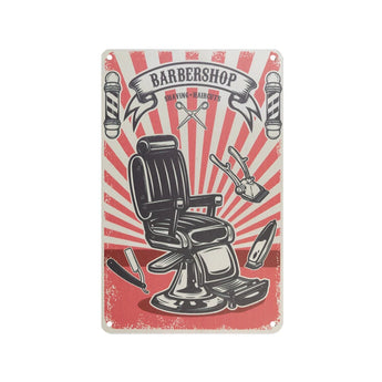 Decoratief bordje barbier B025
