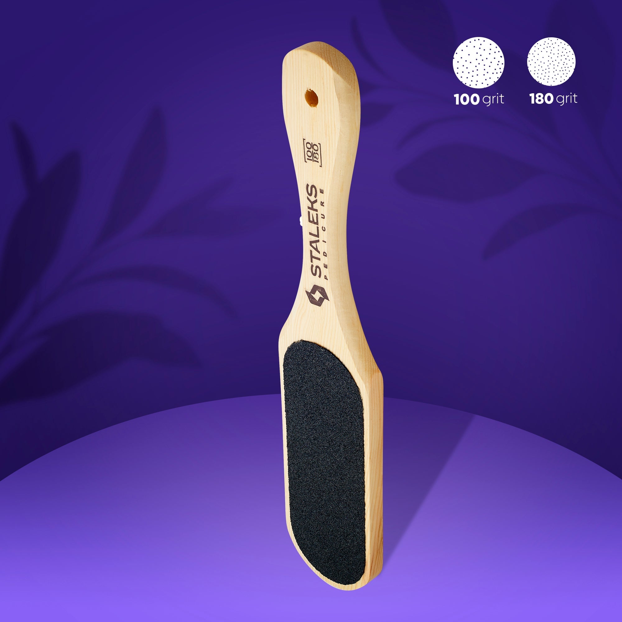 STALEKS BEAUTY u0026 CARE 10 TYPE 1 Double-sided wooden foot file, 100/180 grit