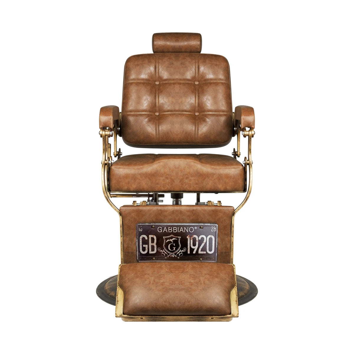 Парикмахерское-барбер кресло Gabbiano Boss Old Leather, светло-коричневое