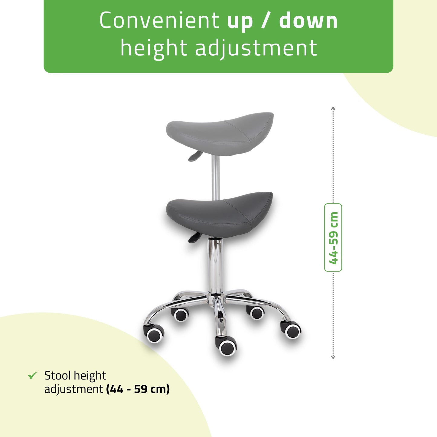 Sattelstuhl LOFI, Comfy Base k521 Grau