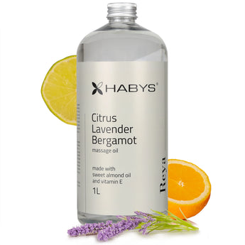Massage Oil, Citrus/Lavender/Bergamot, HABYS 1000 ml
