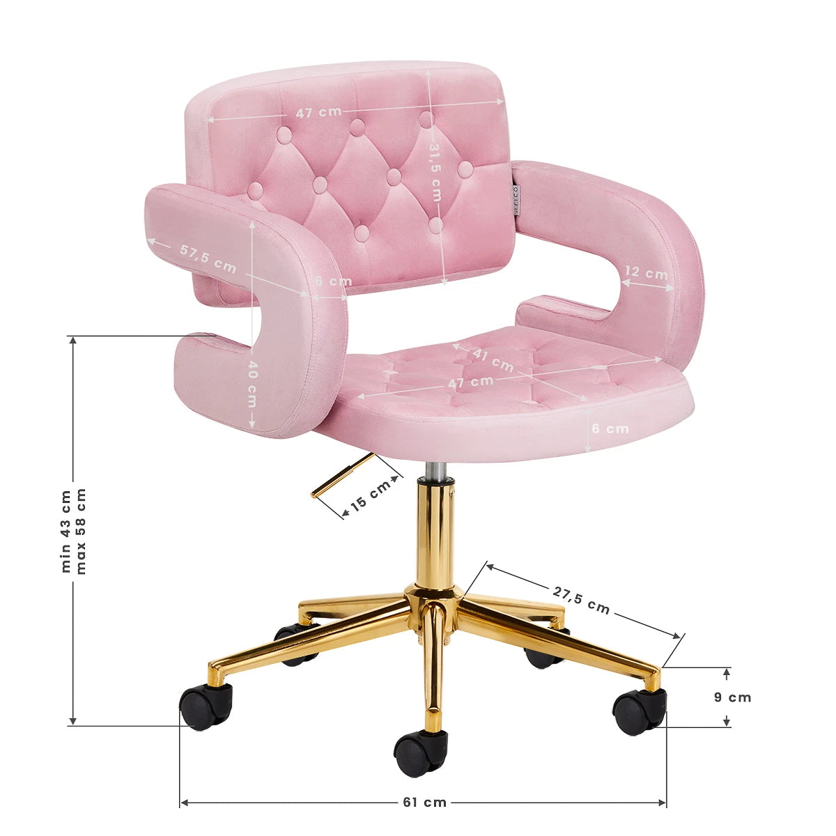 4Rico Chair QS-OF213G pink