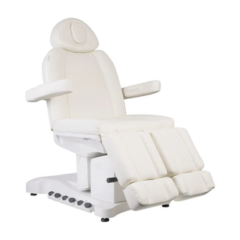 Pedikīra krēsls AZZURRO 708BS PEDI EXCLUSIVE, balts, 3 motori, ar apsildi
