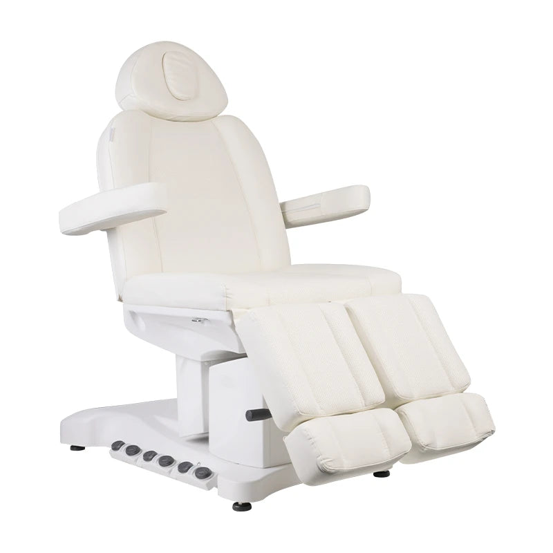 Pedikīra krēsls AZZURRO 708BS PEDI EXCLUSIVE, balts, 3 motori, ar apsildi