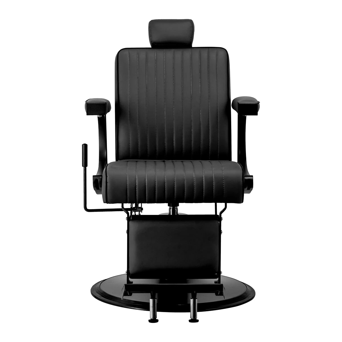 Gabbiano Visionerio Barberstuhl, Schwarz mit schwarzem Rahmen