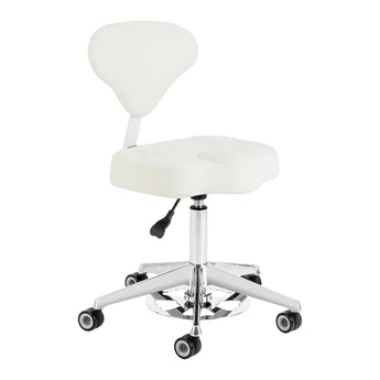 Azzurro 156f bump-up white cosmetic stool