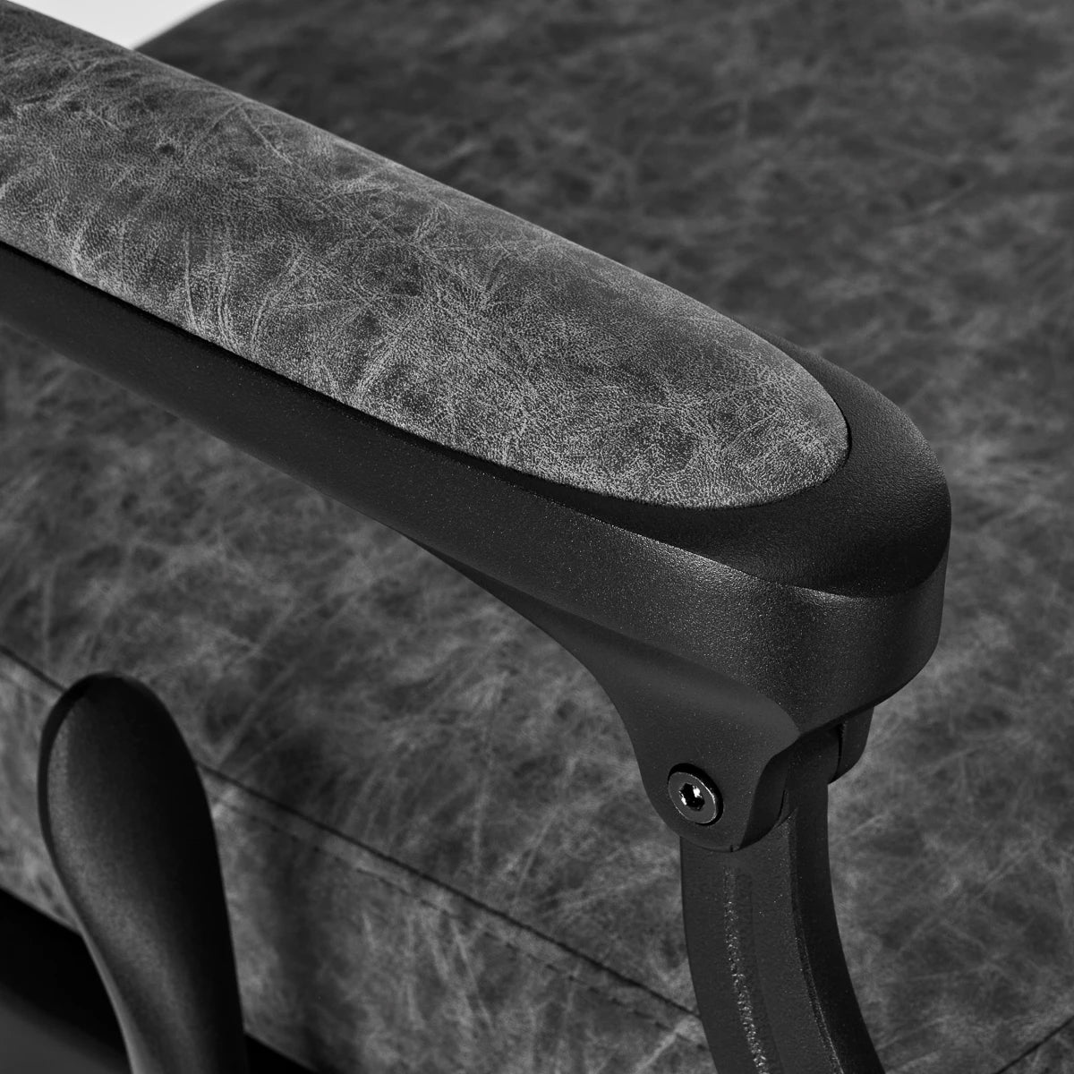Hairdressing chair Gabbiano President Old Leather gray
