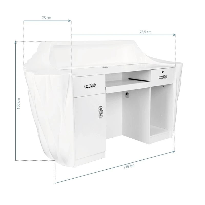 Reception desk, GABBIANO OPAL, white