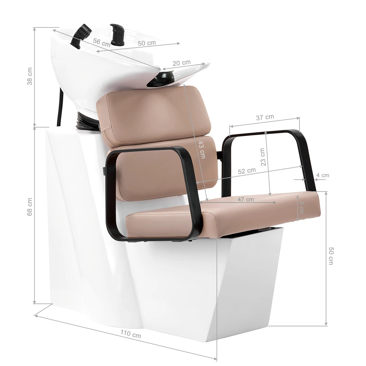 Hairdressing backwash Gabbiano Porto black-beige