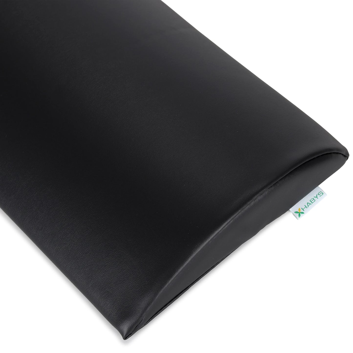 Semi Round Bolster Lumbar Massagerolle 40x25x5 cm K015, Schwarz