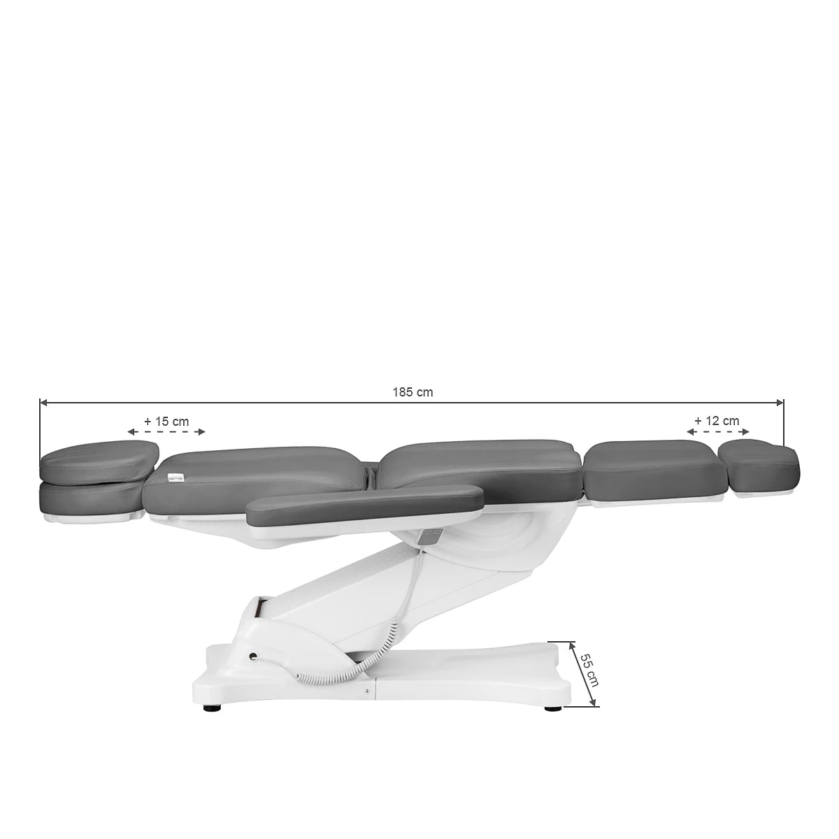 Beauty bed-couche SILLON CLASSIC, 3 motors, gray
