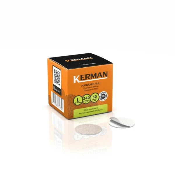 KERMAN refill pads for Pedicure disc L soft 240 gritt (50pcs)