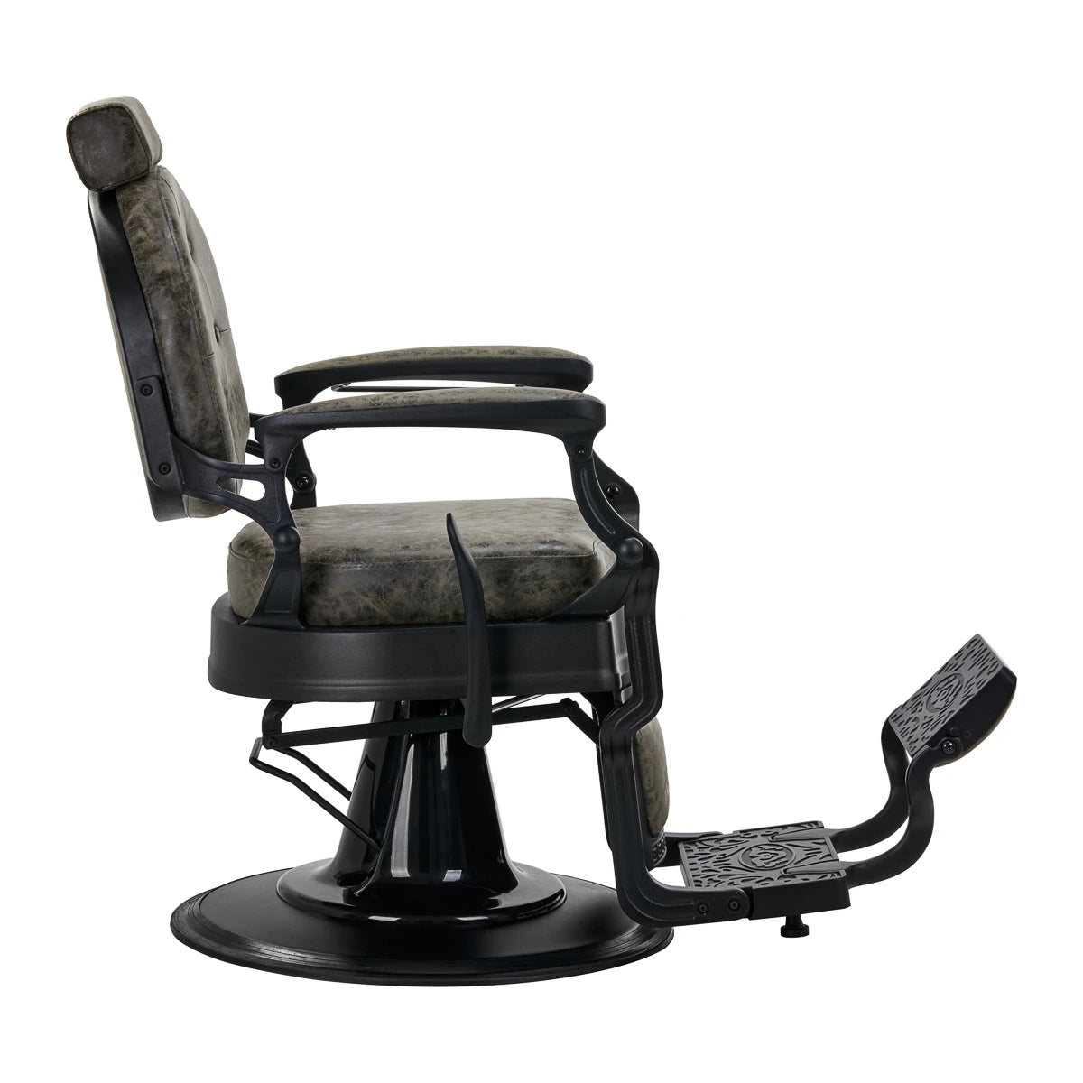 Hairdressing chair Gabbiano President Old Leather green