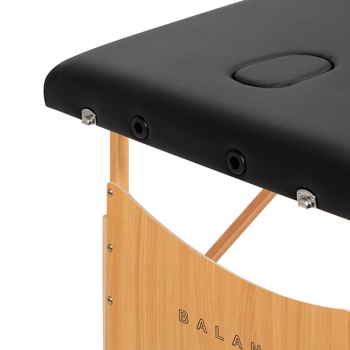 Balance Koka saliekamais masāžas galds, 2 sekcijas, melns